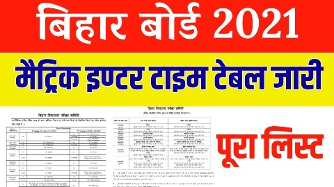 Bihar board exam 2021,