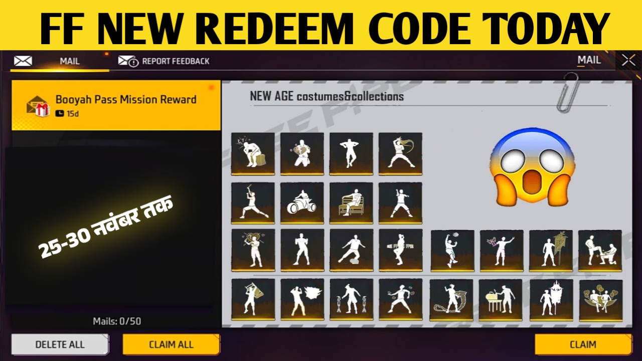 Free Fire Redeem Code November