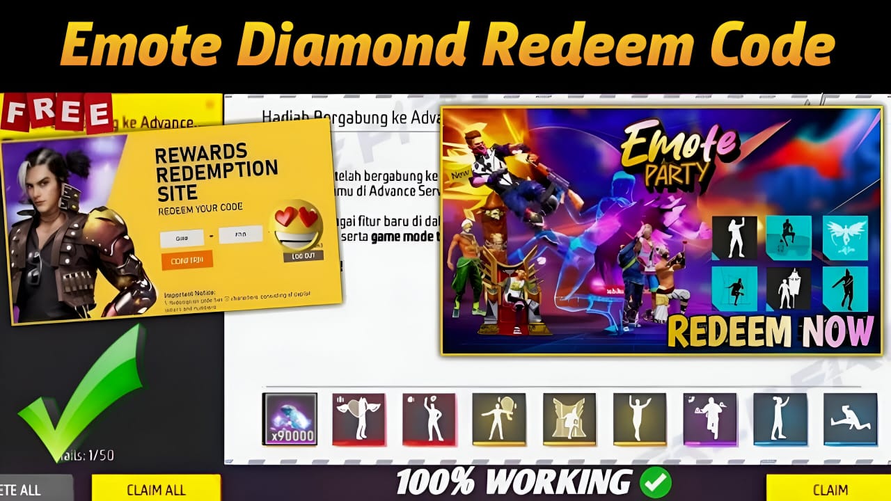 Free Fire Diamond Emote Redeem