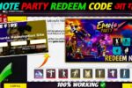 Free Fire Emote Party Redeem Code