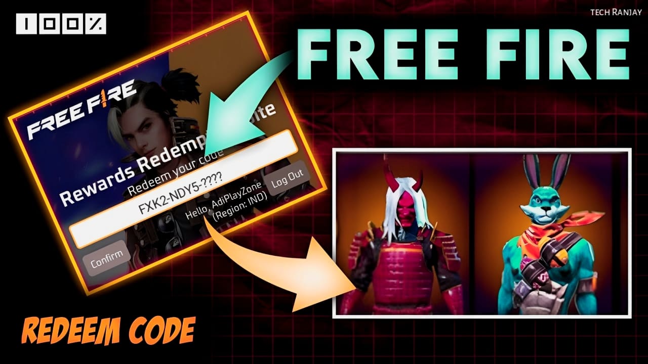 Free Fire Bunny and Samurai bundle Redeem Code